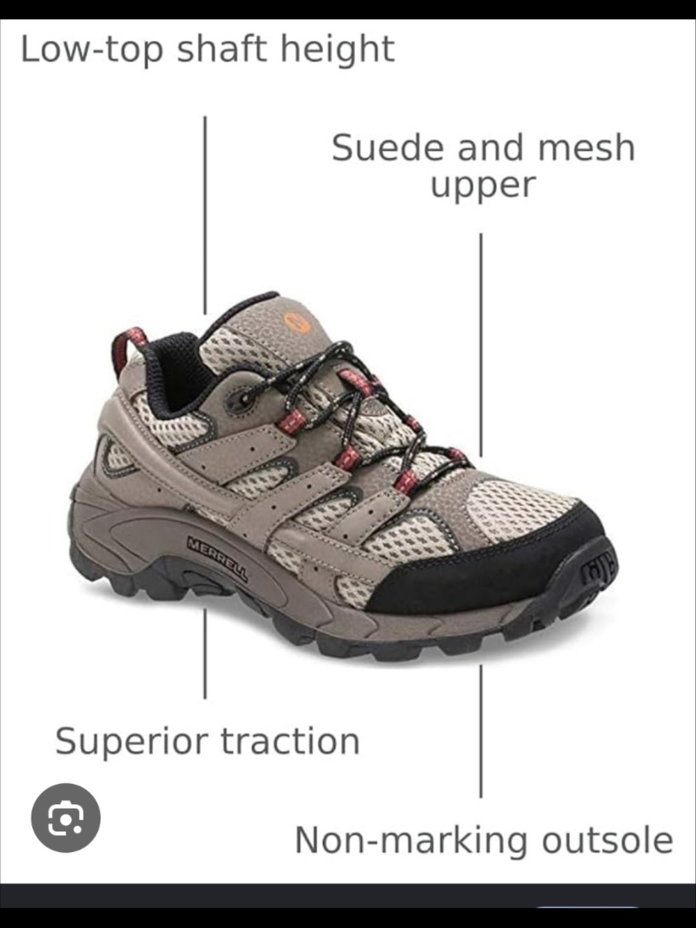Merrell Moab 2 Kids Hiking Shoe,Boys Size 1/EU 32
